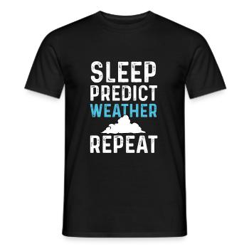 Weather meteorologist - Men's T-Shirt - black - Front - AI Model Male 178 light (178cm)