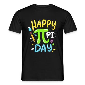 Pi-Tag-Mathematik - Männer T-Shirt - Schwarz - Vorne - AI Model Male 178 light (178cm)