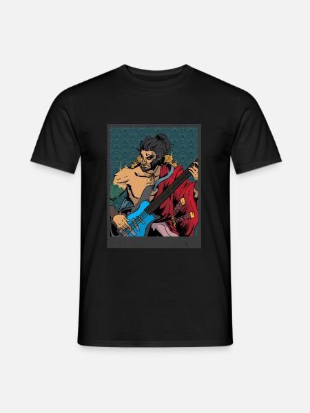 Gitarrenspieler - Männer T-Shirt - Schwarz