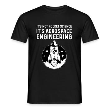Luft- und Raumfahrttechnik - Männer T-Shirt - Schwarz - Vorne - AI Model Male 178 light (178cm)