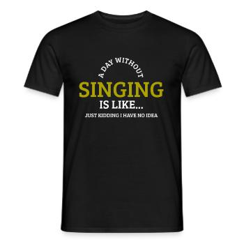 Singen Sängerin Musikerin - Männer T-Shirt - Schwarz - Vorne - AI Model Male 178 light (178cm)