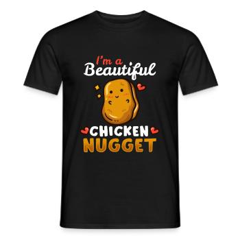 Chicken Nuggets - Men's T-Shirt - black - Front - AI Model Male 178 light (178cm)