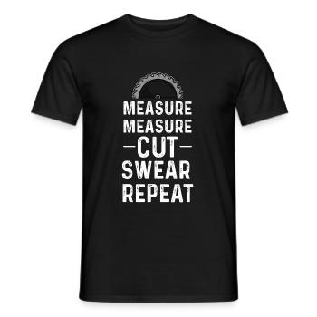 Carpenter carpentry - Men's T-Shirt - black - Front - AI Model Male 178 light (178cm)