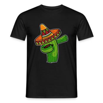Cactus tamponnant maxico - T-shirt homme - noir - Devant - AI Model Male 178 light (178cm)