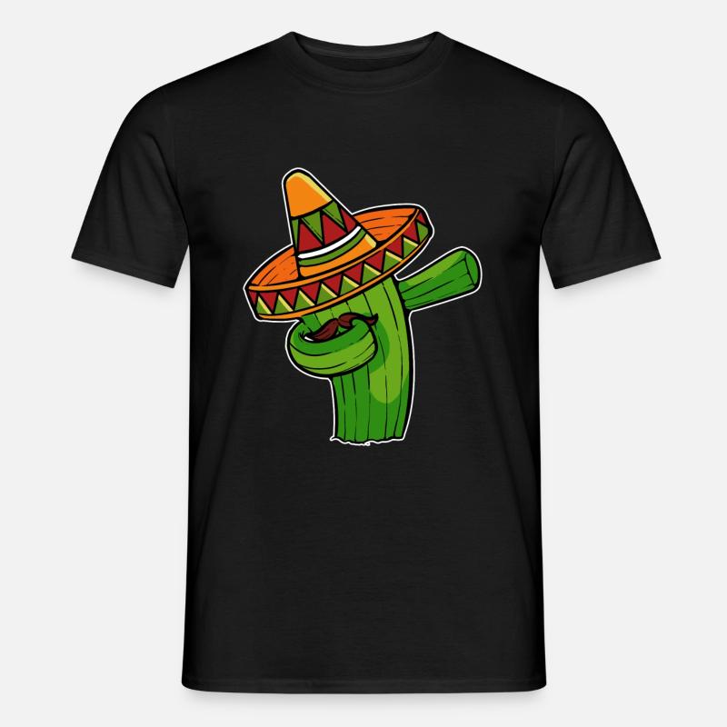 Kaktus Dabbing Maxico - Männer T-Shirt - Schwarz