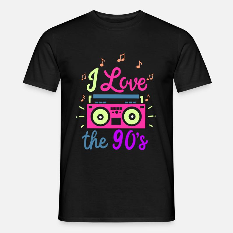 90er - Männer T-Shirt - Schwarz