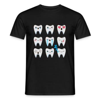 Dentiste, cabinet dentaire, dents - T-shirt homme - noir - Devant - AI Model Male 178 light (178cm)