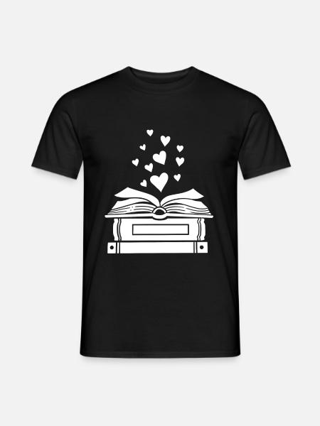 Bücher Buch - Männer T-Shirt - Schwarz
