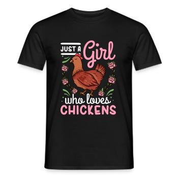 Huhn Hühner Hühnerstall Bauernhof Tiere - Männer T-Shirt - Schwarz - Vorne - AI Model Male 178 light (178cm)