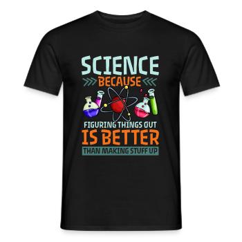 Science Chimie Physique Biologie Drôle - T-shirt homme - noir - Devant - AI Model Male 178 light (178cm)