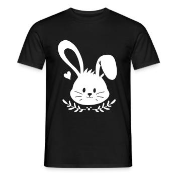 Hase Ostern - Männer T-Shirt - Schwarz - Vorne - AI Model Male 178 light (178cm)