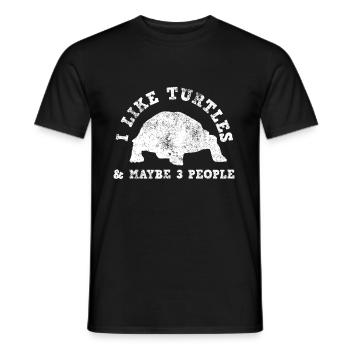 Tortue d'eau tortue - T-shirt homme - noir - Devant - AI Model Male 178 light (178cm)