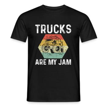 Spectacle de courses de camions monstres - T-shirt homme - noir - Devant - AI Model Male 178 light (178cm)
