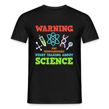 Physics chemistry biology - Men's T-Shirt - black - Front - AI Model Male 178 light (178cm)