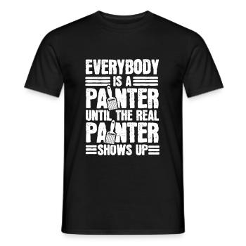 Peintre et peintre - T-shirt homme - noir - Devant - AI Model Male 178 light (178cm)