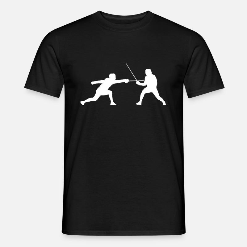Fechten - Männer T-Shirt - Schwarz