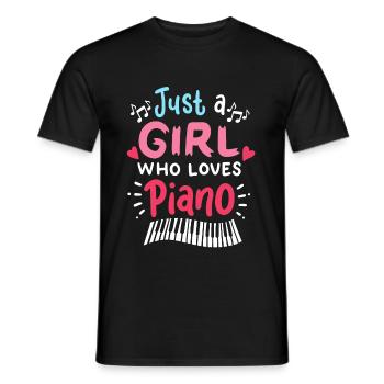 Piano piano - Men's T-Shirt - black - Front - AI Model Male 178 light (178cm)