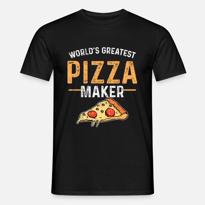 Pizzabäcker - Männer T-Shirt - Schwarz