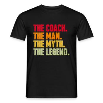 Coach coach mythe légende drôle cadeau - T-shirt homme - noir - Devant - AI Model Male 178 light (178cm)