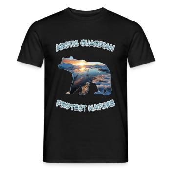 Arctic Guardian - Men's T-Shirt - black - Front - AI Model Male 178 light (178cm)