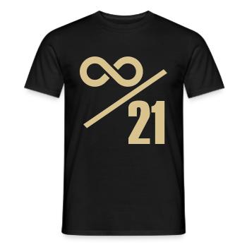 Bitcoin 21 Million Limit - Infinitely Valuable - Men's T-Shirt - black - Front - AI Model Male 178 light (178cm)