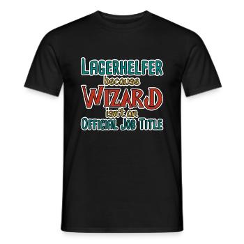 Lagerhelfer Wizard - Männer T-Shirt - Schwarz - Vorne - AI Model Male 178 light (178cm)