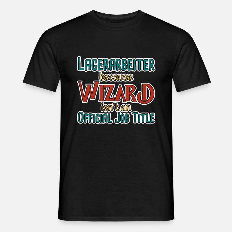 Lagerarbeiter Wizard - Männer T-Shirt - Schwarz