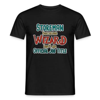 Storeman Wizard - Männer T-Shirt - Schwarz - Vorne - AI Model Male 178 light (178cm)