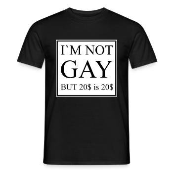 Je ne suis pas gay - T-shirt homme - noir - Devant - AI Model Male 178 light (178cm)