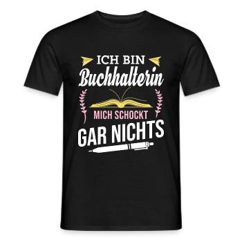 Je suis comptable, rien ne me choque - T-shirt homme - noir - Devant - AI Model Male 178 light (178cm)