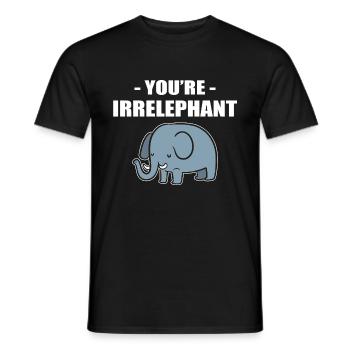 Elefant -Wortspiele Elefantenbegleiter - Männer T-Shirt - Schwarz - Vorne - AI Model Male 178 light (178cm)
