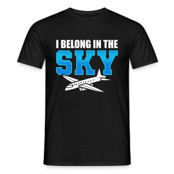 Lustiger Flugbegleiter Flugbegleiterin - Männer T-Shirt - Schwarz - Vorne - AI Model Male 178 light (178cm)