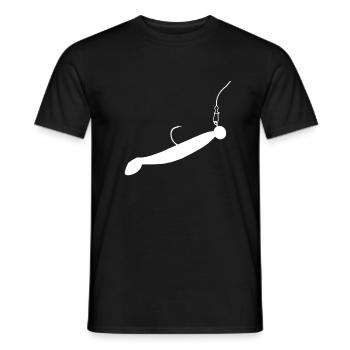 T-shirt Soft Shell Zander pour pêcheur - T-shirt homme - noir - Devant - AI Model Male 178 light (178cm)