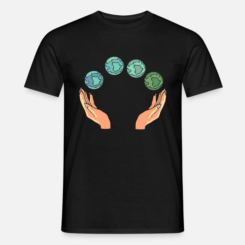 Rette die Erde Umweltschützer - Männer T-Shirt - Schwarz