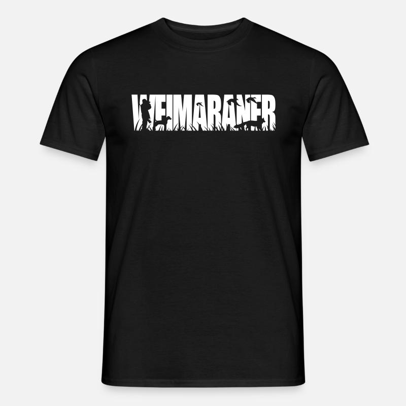 WEIMARANER Jagdhund - Männer T-Shirt - Schwarz