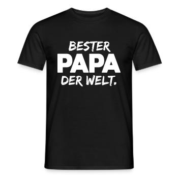 Bester Papa der Welt - Männer T-Shirt - Schwarz - Vorne - AI Model Male 178 light (178cm)