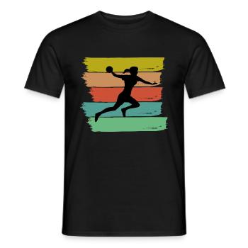 Handballer Handball Player Ballsport Gift - Men's T-Shirt - black - Front - AI Model Male 178 light (178cm)
