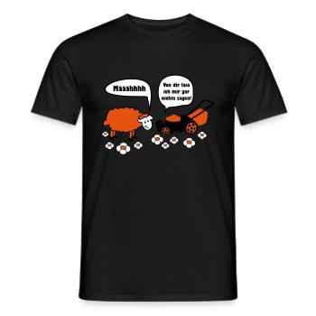 Schaf & Rasenmäher - Männer T-Shirt - Schwarz - Vorne - AI Model Male 178 light (178cm)