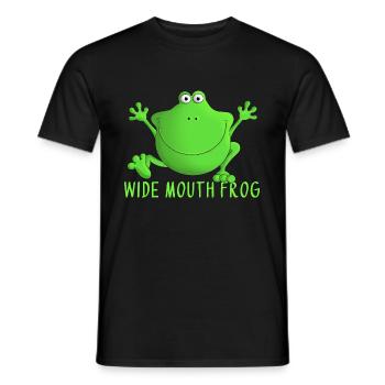 Laughing frog - Men's T-Shirt - black - Front - AI Model Male 178 light (178cm)