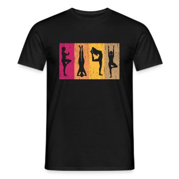 Yoga Yoga Yoga Yoga Yoga Yoga Yoga Yoga Yoga - T-shirt homme - noir - Devant - AI Model Male 178 light (178cm)