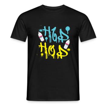 Hip Hop Grafity - Party Dance Birthday Gift - Men's T-Shirt - black - Front - AI Model Male 178 light (178cm)