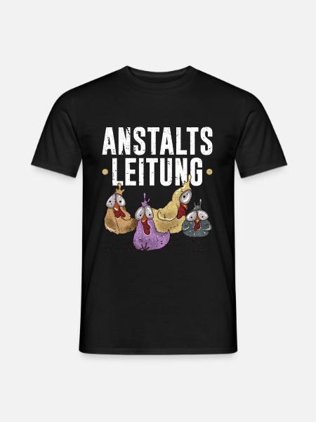 Anstaltsleitung Bäuerin Bauer Huhn Hühner - Männer T-Shirt - Schwarz