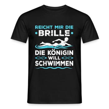 Schwimm Bademeisterin Königin Schwimmen - Männer T-Shirt - Schwarz - Vorne - AI Model Male 178 light (178cm)