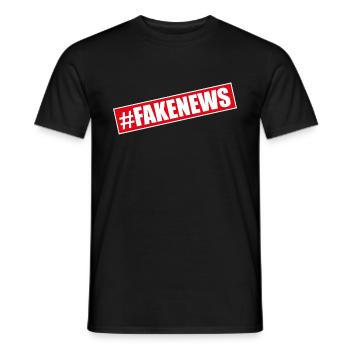 Hashtag Fake News Donald  - T-shirt homme - noir - Devant - AI Model Male 178 light (178cm)