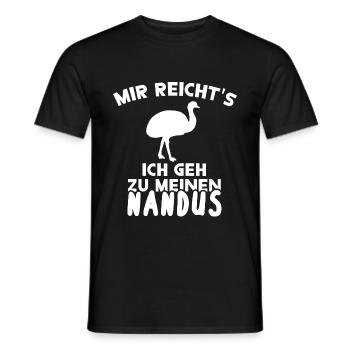 Nandu Besitzer Farm Reiten Laufvogel Geschenk - Männer T-Shirt - Schwarz - Vorne - AI Model Male 178 light (178cm)