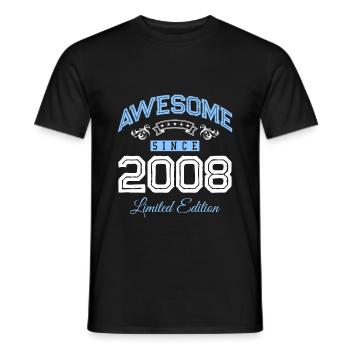 2008 awesome since - Männer T-Shirt - Schwarz - Vorne - AI Model Male 178 light (178cm)