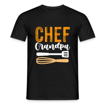chef chef grand-père - T-shirt homme - noir - Devant - AI Model Male 178 light (178cm)