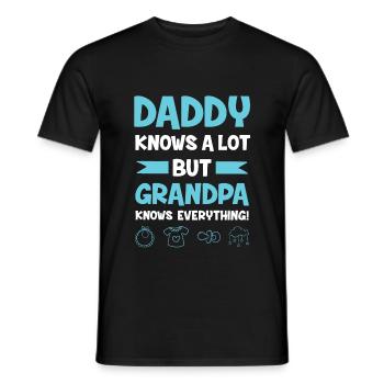 papa opa bébé - T-shirt homme - noir - Devant - AI Model Male 178 light (178cm)
