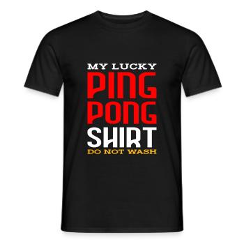 ping pong shirt - Männer T-Shirt - Schwarz - Vorne - AI Model Male 178 light (178cm)