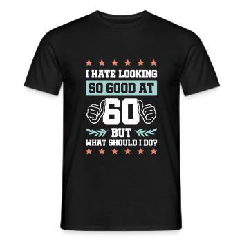 60 jahre alt birthday - Männer T-Shirt - Schwarz - Vorne - AI Model Male 178 light (178cm)